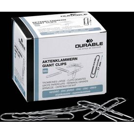 DURABLE Paper clips 77 mm zincplated pack of 122725