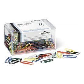 DURABLE Paper clips round 26 mm metal painted assorted 124100
