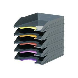 DURABLE VARICOLOR TRAY SET Letter tray 5 compartments 770557