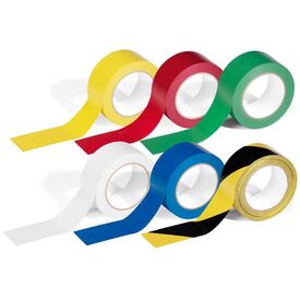 DURALINE Removable PVC Hazard Warning Floor Marking Tape 50mm x 33m yellow black