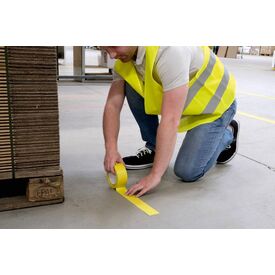DURALINE Strong Removable PVC Floor Marking Tape 50mm x 33m White