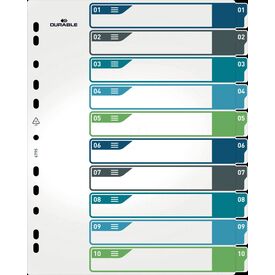Durable 679527 Blank tab index Polypropylene (PP) 679527