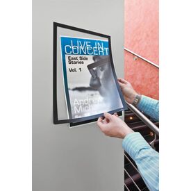 Durable DURAFRAME Self Adhesive Magnetic Signage Frame A3 Silver