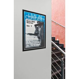 Durable DURAFRAME Self Adhesive Magnetic Signage Frame A3 Silver