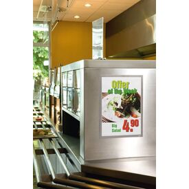 Durable DURAFRAME Self Adhesive Magnetic Signage Frame A3 Silver