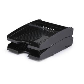Durable TREND Stackable Letter Tray Document Organiser Paper File  A4+ Black