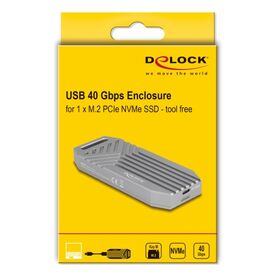 DeLOCK 42033 / SSD enclosure / 1 / M.2 / PCI Express / 40 Gbit/s