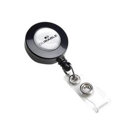 Durable Secure Retractable Clip Badge Reel for ID Cards & Keys 10 Pack Black