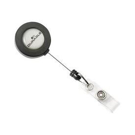 Durable Secure Retractable Clip Badge Reel for ID Cards & Keys 10 Pack Black