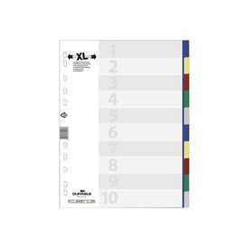 DURABLE Divider 10 parts for A4 tabbed grey, blue, 674727