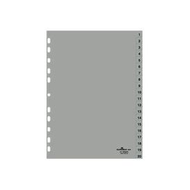 DURABLE Divider 20 parts preprinted: 120 for A4 tabbed 652210