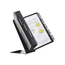 Durable VARIO TABLE 10 Display Panel Desk Stand 10 Panels A4 Black