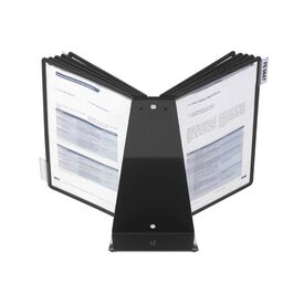 Durable VARIO TABLE 10 Display Panel Desk Stand 10 Panels A4 Black