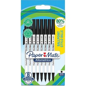 Paper Mate Kilometrico Ballpoint Pens, Black Ink, 2187678