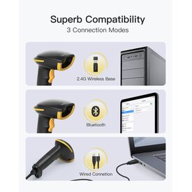 Inateck 2D Bluetooth Barcode Scanner BCST23_BLACK