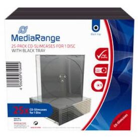 MediaRange BOX32-25, Slimline case, 1 discs, Black, BOX3225