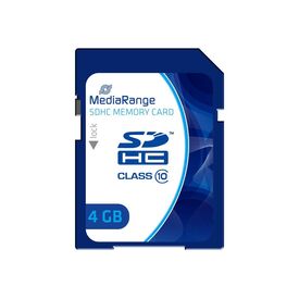MediaRange Flash memory card 4 GB Class 10 SDHC MR961