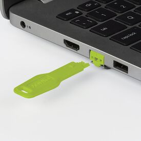 LINDY / LAN port blocker with key / green | 47894