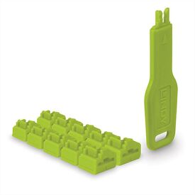 LINDY / LAN port blocker with key / green | 47894