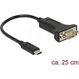 Delock / USB / serial cable / 24 pin USB-C (M) to DB-9 (M | 63908