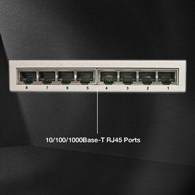 Lindy Gigabit Desktop Switch / Switch / 8 x 10/100/1000 / | 25045