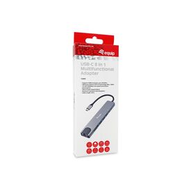 Equip USB-C 8 in 1 Multifunctional Adapter, Wired, USB T | 133497