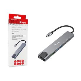 Equip USB-C 8 in 1 Multifunctional Adapter, Wired, USB T | 133497