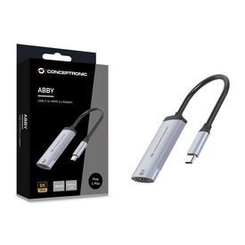 Conceptronic ABBY23G USB-C to HDMI 2.1 Adapter, 8K60Hz, USB Type-