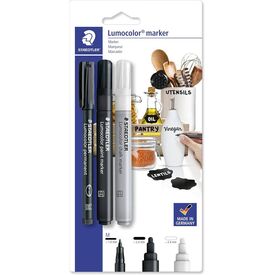 STAEDTLER Lumocolor Marker Set, Permanent Universal Pen,  60 BK7