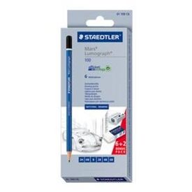 STAEDTLER Mars Lumograph Pencil 2B, 2H, 4B, 6B, B, HB 61 100 C6