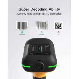 Inateck AI Industrial 1D Bluetooth Barcode Scanner with IP67 Waterproof