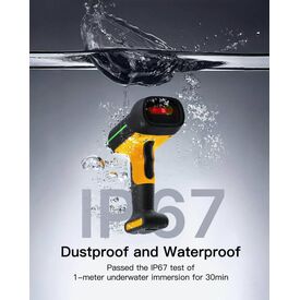 Inateck AI Industrial 1D Bluetooth Barcode Scanner with IP67 Waterproof