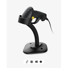 Inateck BCST-33 1D barcode scanner, wired, with intelligent mount black