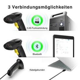 Inateck BCST-50 1D 2D barcode scanner black