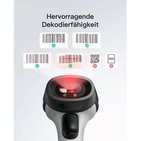 Inateck BCST-70 1D barcode scanner, Bluetooth up to 35m grey