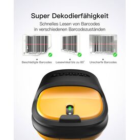 Inateck P6 1D barcode scanner P6_YELLOW
