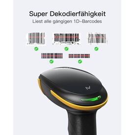 Inateck  BCST-21-AI AI Bluetooth Barcode Scanner  BCST21AI_BLACK