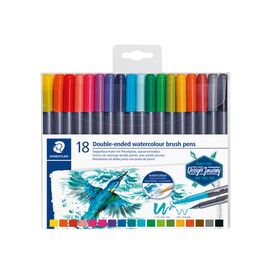 STAEDTLER 3001 Twintip brush pen assorted water 3001 TB18