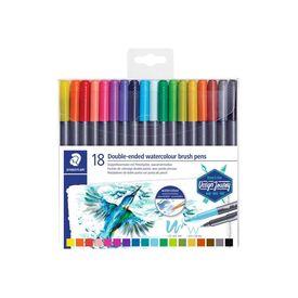 STAEDTLER 3001 Twintip brush pen assorted water 3001 TB18