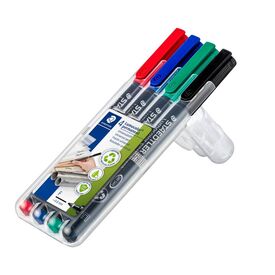 STAEDTLER Lumocolor 318 Marker permanent black, red, 318 WP4
