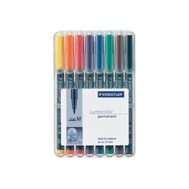 STAEDTLER Lumocolor Fibretip pen permanent assorted 317 WP8