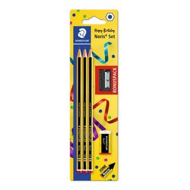STAEDTLER Noris 120 Blister card with 3 HB pencils 1 eraser and sharpener