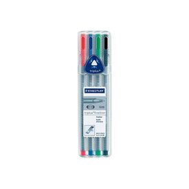 STAEDTLER triplus 334 Fineliner black, red, blue, green 334 SB4