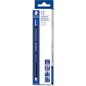 Staedtler 108 20-3 Lumocolor Dry Marker Pencil - Blue (Pack of 12)