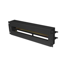 Lanberg AK-VDP103-B / Cable management panel / Black / Steel