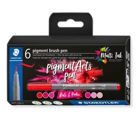 STAEDTLER Pigment Arts Brush Pen Reds & Pinks 6 371 C61