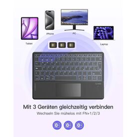 Inateck AI Function Tablet Keyboard, KB01104_GRAY