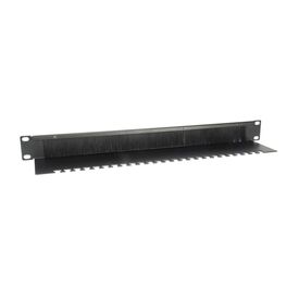 equip Pro Brush strip panel black, RAL 9005 1U 327413