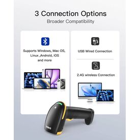 Inateck BCST-36 2D Bluetooth Barcode Scanner  BCST36_BLACK