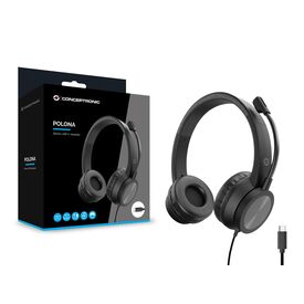 Conceptronic POLONA05BC Stereo USB-C Headset, Noise Cancelling Mi